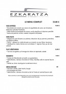 Menu Ezkaratza - La carte