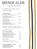 Menu Mendi Alde - Menu midi