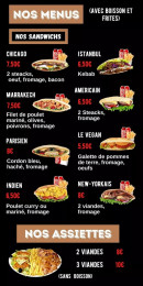 Menu Agdam Kebab - Les sandwichs et assiettes