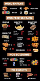 Menu Agdam Kebab - Menu enfant, petites faims et boissons, ...