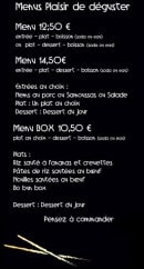 Menu Rolls Box - Les menus