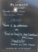 Menu Brasserie des Halles - Un exemple d' ardoise du jour