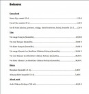 Menu Wisso's - Les boissons