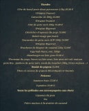 Carte et menu de L'Auberge du Château à Loudenvielle — Viandes et poissons