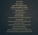 Carte et menu de L'Auberge du Château à Loudenvielle — Desserts
