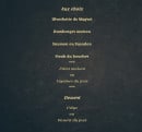 Carte et menu de L'Auberge du Château à Loudenvielle — Menu des enfants