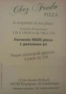 Menu Chez Fredo Pizza - Carte et menu Chef Fredo Pizza Perpignan