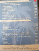 Menu Le Bahia - Snacking et boissons