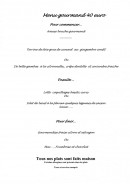 Menu Le grain de folie - menu gourmand 40€