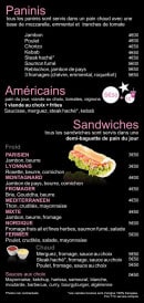 Menu Ô Cat allant - Les paninis, américains,...