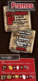 Menu Red Center - les promos et les formules