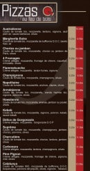 Menu Red Center - les pizzas 