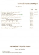 Menu Villa Duflot - Les vins page 2