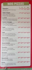 Carte et menu de Amélie Pizza chez Seb et Marie à Amelie les Bains Palalda — Les pizzas suite 1