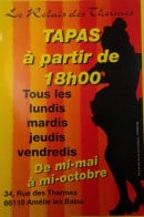 Menu Le Relais des Thermes - Les tapas