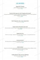 Carte et menu de Boniface à Canet en Roussillon — Les entrées