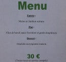 Menu L'atelier cuisine - Le menu du jour 