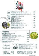 Menu La pierre chaude - Les vins