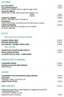 Menu La Pizzathèque - Les entrées, plats, spécialité italienne, et autres