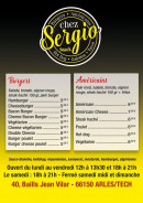 Menu Chez Sergio - Les burgers et Américains