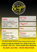 Menu Chez Sergio - Les galettes, tacos et boissons,...
