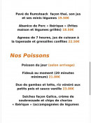 Menu Le moorea - Les poissons