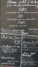 Carte et menu de L'Escale Bleue à Collioure — Un exemple de menu du jour