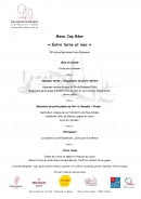 Menu La Balette - menu cap bear