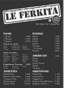 Menu Le Ferkita - La carte