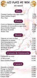 Menu Golden Dragon - Les plats au wok