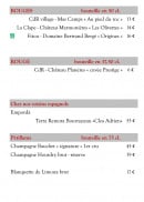 Menu Lassus - Vins rouges suite