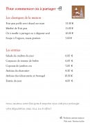 Menu Lassus - Pour commencer ou à partager