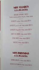 Menu Le Central - Les viandes et poissons