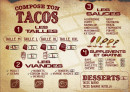 Menu Le Mad - Tacos et desserts