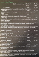 Carte et menu de Pizzeria La Laurentine à Saint Laurent de la Salanque — Les pizzas