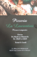 Carte et menu Pizzeria La Laurentine, Saint Laurent de la Salanque