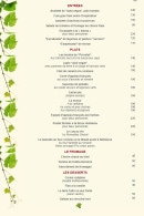 Carte et menu de Auberge du Domaine de Nidolères à Banyuls Dels Aspres — Les entrées, plats, ...
