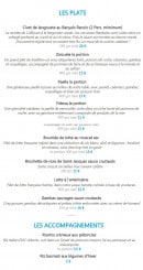 Carte et menu de Boniface Coquillages à Cabestany — Les plats et accompagnements