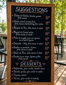 Carte et menu de La Guinguette de Clairfont à Toulouges — Suggestions et desserts