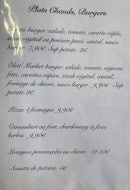 Menu Olett'Market - Les plats chauds et burgers