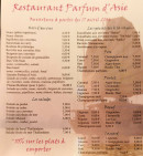 Menu Parfum d'Asie - Les hors d'œuvres, salades, ...