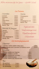 Menu Parfum d'Asie - Les poissons et accompagnements