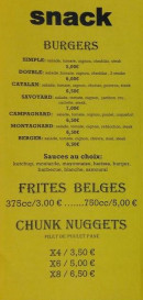 Menu Pizza corneilla - Les snacks