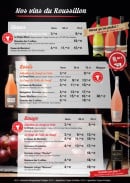 Carte et menu de Le Boeuf en Folie à Rivesaltes — Vins