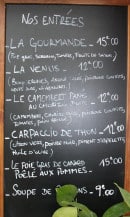 Carte et menu de Le port de vénus à Port Vendres — Les entrées