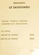 Carte et menu de Chez Loulou à Palau Del Vidre — Les savoyards