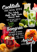 Menu 100% Vitamines - Les cocktails, sangria et apérol spritz