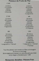 Carte et menu de Le Chalutier à Argeles sur Mer — Les plateaux