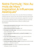 Menu La Mirabelle - Inspirations et influences asiatique
