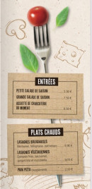 Menu Le 2ème rempart - Les entrées, plats chauds